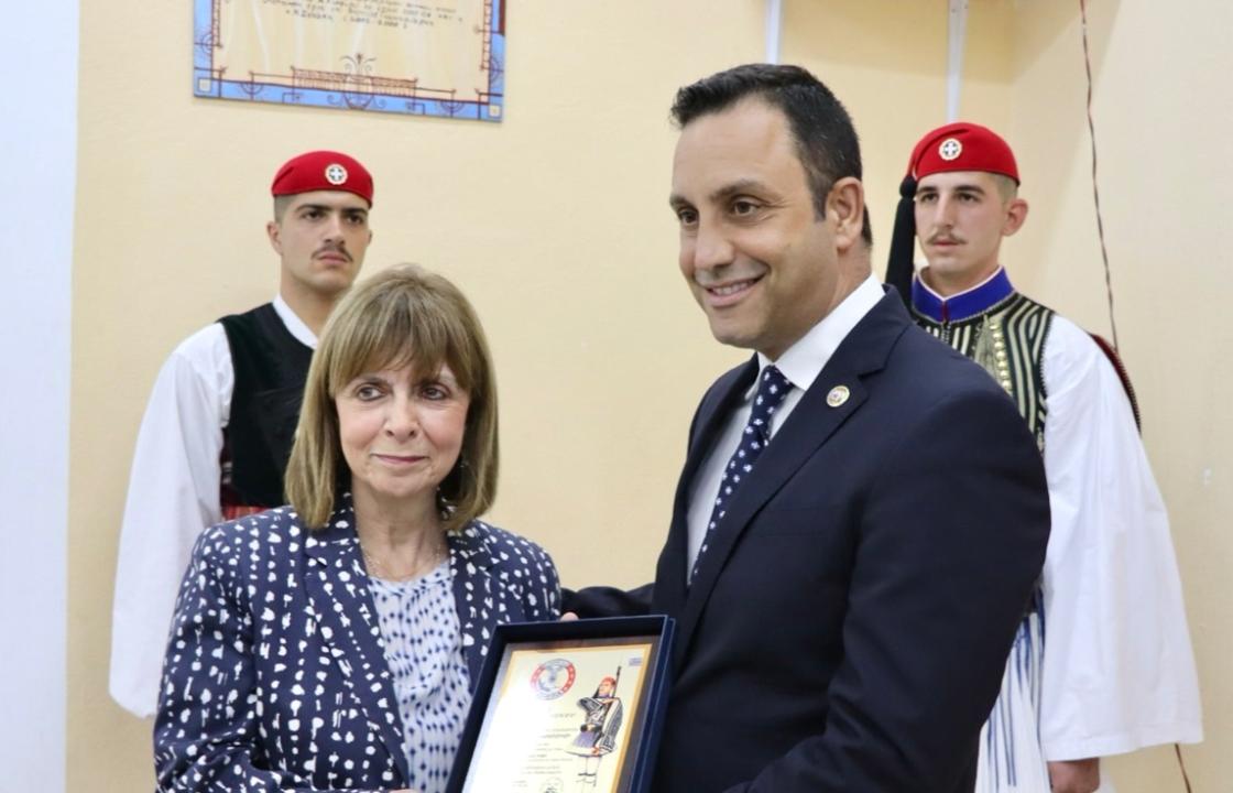 Την Πρόεδρο της Δημοκρατίας, τίμησε η AHEPA HELLAS στην Ηρωική Ν. Κάσο