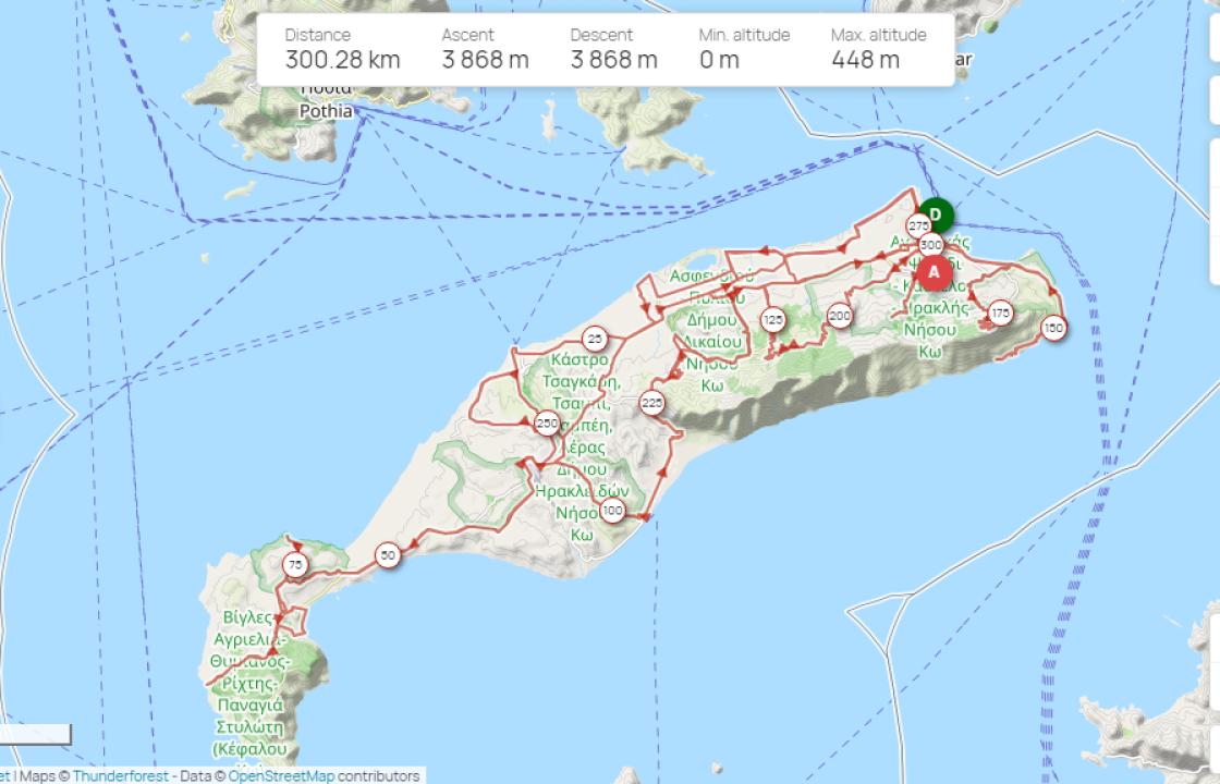 Ο Ασκληπιός Κω διοργανώνει brevet 300 χλμ στην Κω